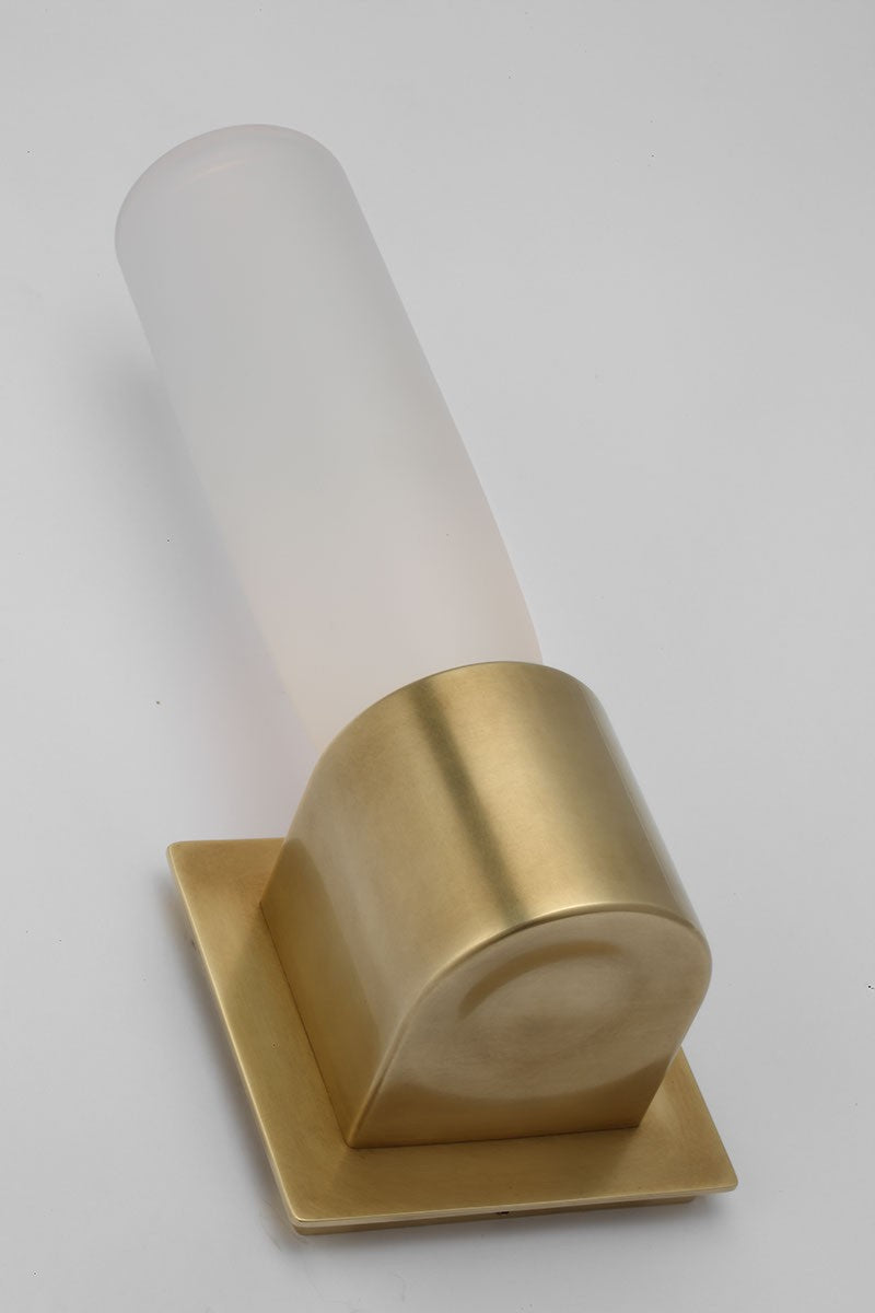 Visual Comfort Modern KWWS49727CEHAB LED Wall Sconce, Hand Rubbed Antique Brass