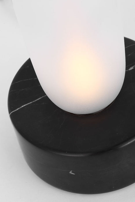 Visual Comfort Modern KWTB50127CEB LED Table Lamp, Black Marble
