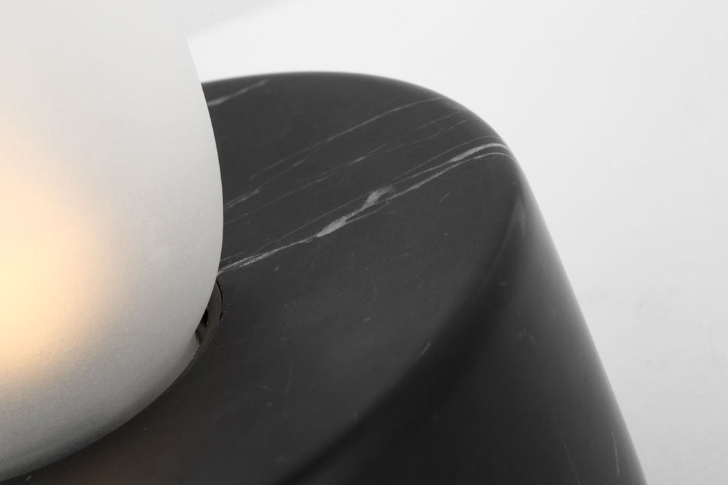 Visual Comfort Modern KWTB50127CEB LED Table Lamp, Black Marble