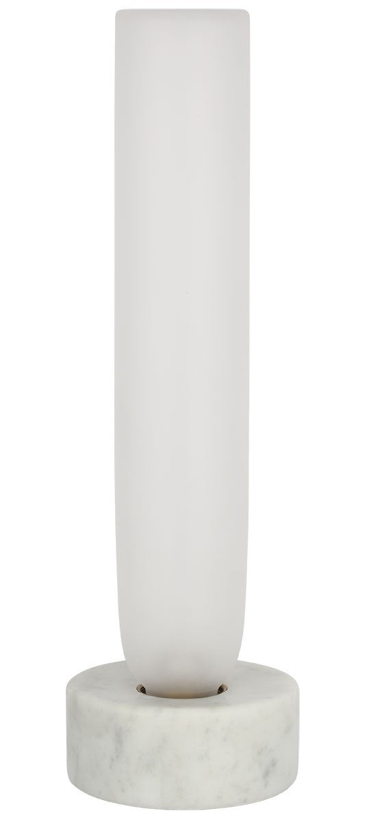 Visual Comfort Modern KWTB50127CEW LED Table Lamp, White Marble