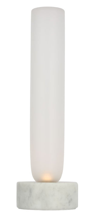 Visual Comfort Modern KWTB50127CEW LED Table Lamp, White Marble