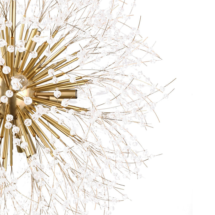 Terracotta Designs H24105G-12 12 Light Chandelier, Warm Brass