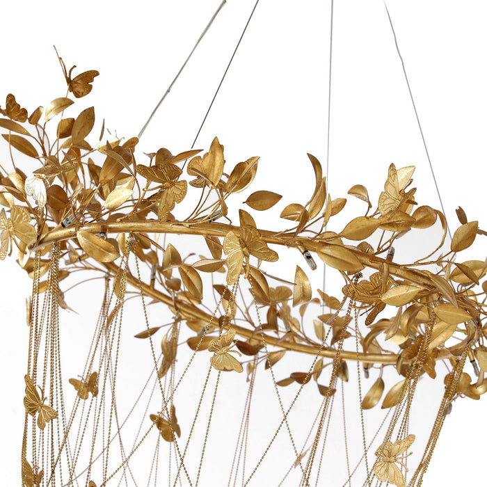 Terracotta Designs H24106-16 16 Light Chandelier, Gold Leaf