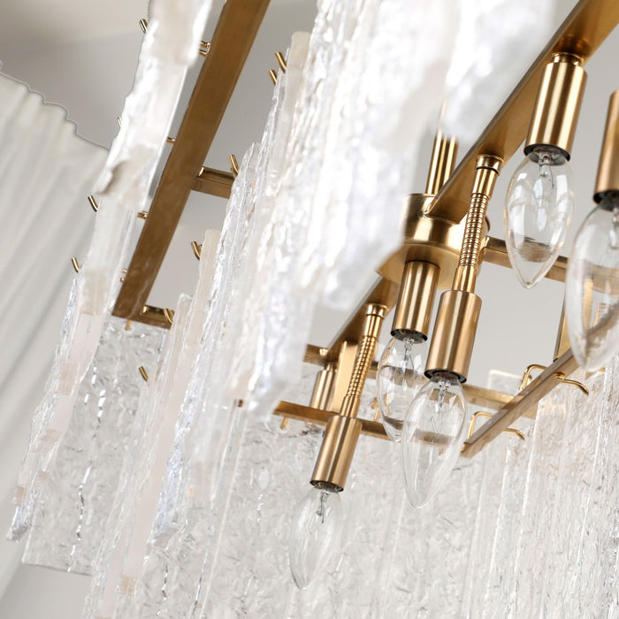 Terracotta Designs H24107L-9 Nine Light Chandelier, Warm Brass