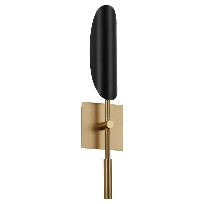 Oxygen 3-405-1540 LED Wall Sconce, Black W/ Aged Brass