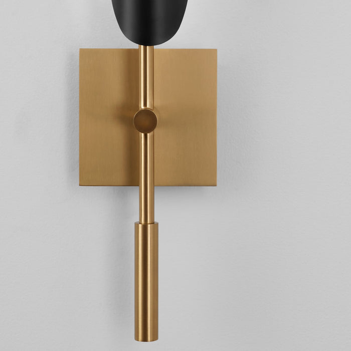 Oxygen 3-405-1540 LED Wall Sconce, Black W/ Aged Brass