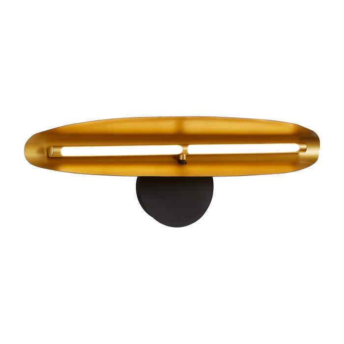 Oxygen 3-406-1540 LED Wall Sconce, Black W/ Aged Brass