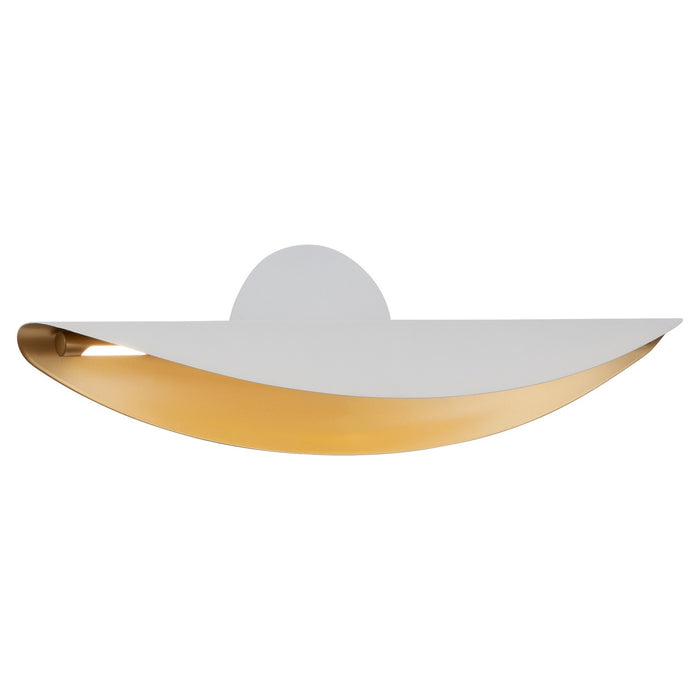 Oxygen 3-406-640 LED Wall Sconce, White W/ Aged Brass