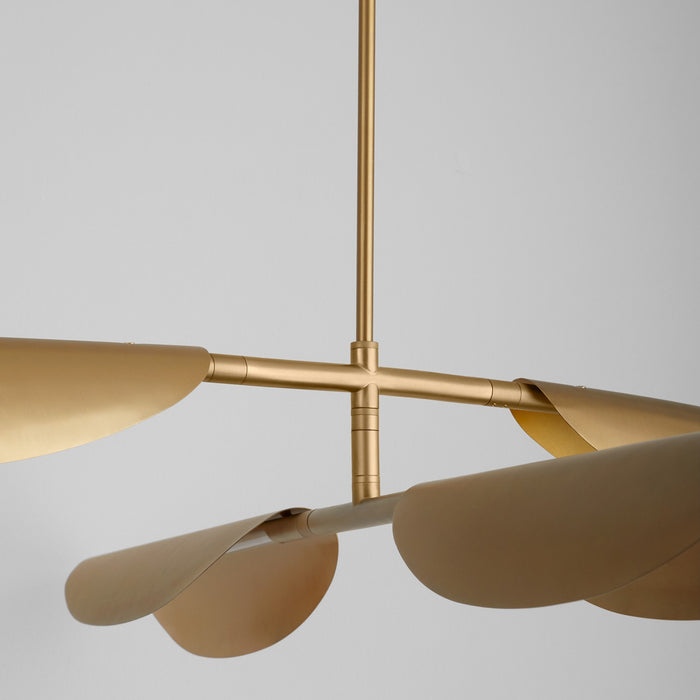 Oxygen 3-407-40 LED Chandelier, Aged Brass