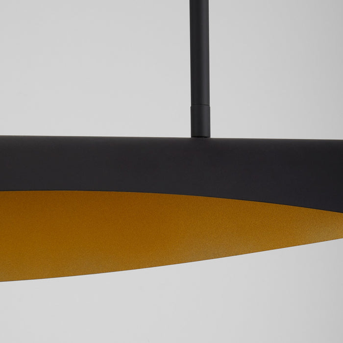 Oxygen 3-408-1540 LED Chandelier, Black W/ Aged Brass