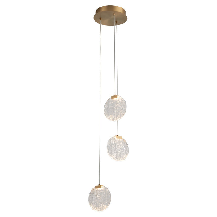 Oxygen 3-6050-40 LED Pendant, Aged Brass