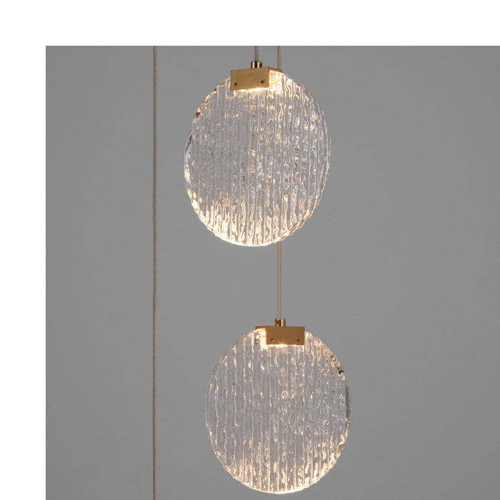 Oxygen 3-6050-40 LED Pendant, Aged Brass