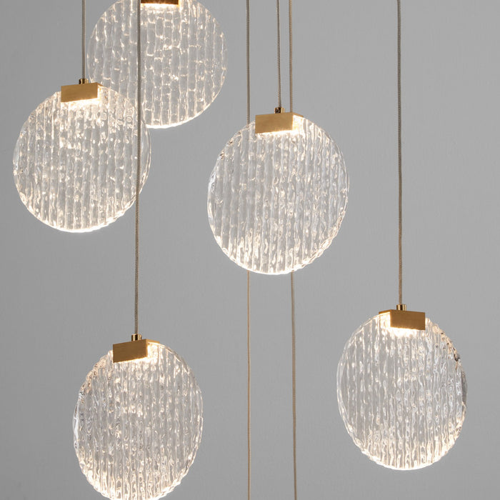 Oxygen 3-6051-40 LED Pendant, Aged Brass