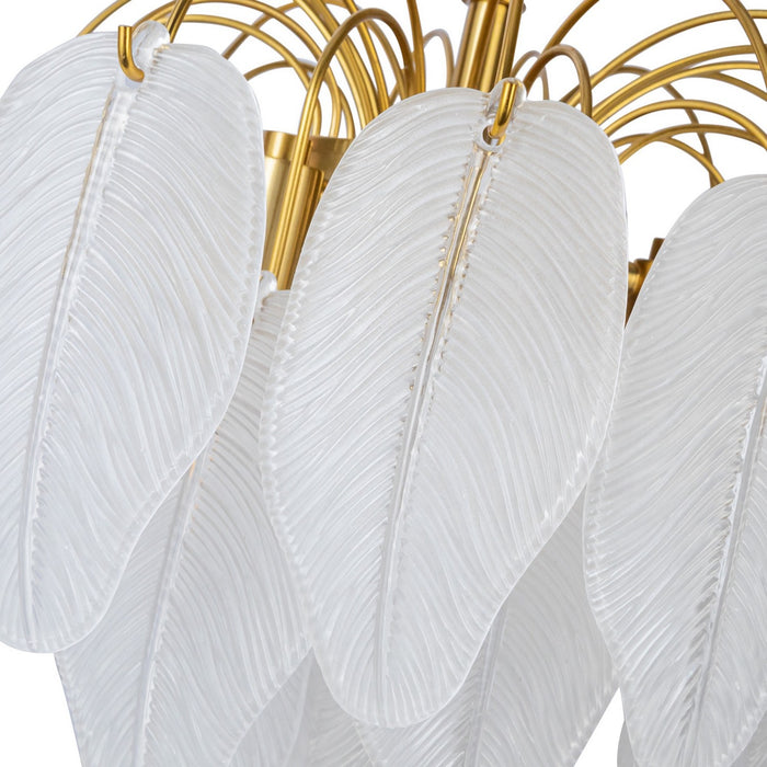 Artcraft AC11780BR Four Light Chandelier, Brushed Brass