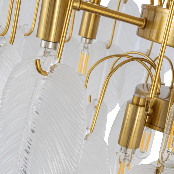 Artcraft AC11781BR Ten Light Chandelier, Brushed Brass