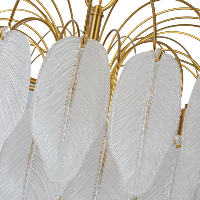 Artcraft AC11781BR Ten Light Chandelier, Brushed Brass