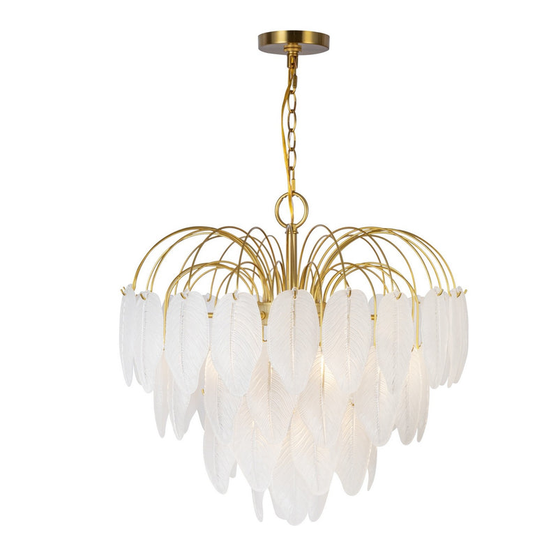 Artcraft AC11781BR Ten Light Chandelier, Brushed Brass