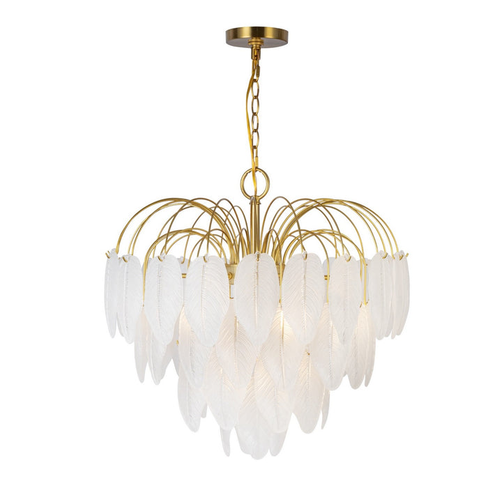Artcraft AC11781BR Ten Light Chandelier, Brushed Brass