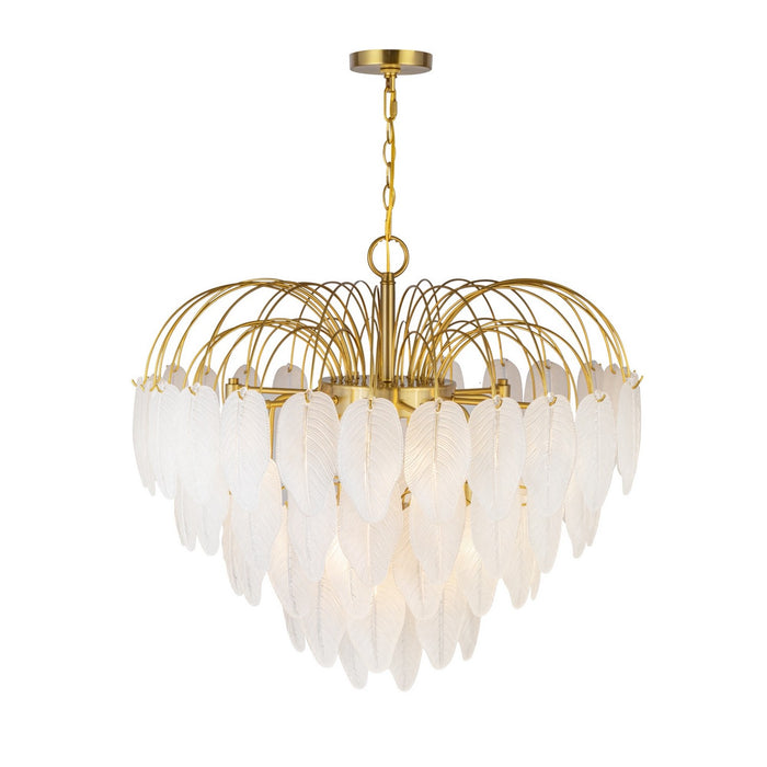 Artcraft AC11782BR 19 Light Chandelier, Brushed Brass