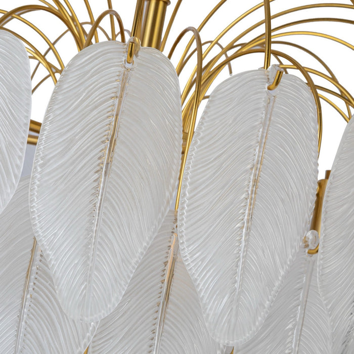 Artcraft AC11783BR 24 Light Chandelier, Brushed Brass