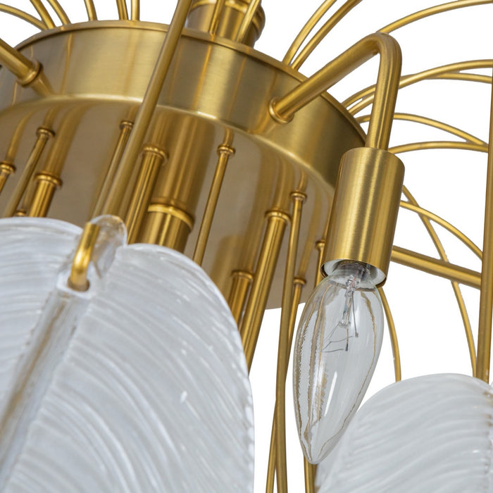 Artcraft AC11784BR 21 Light Chandelier, Brushed Brass