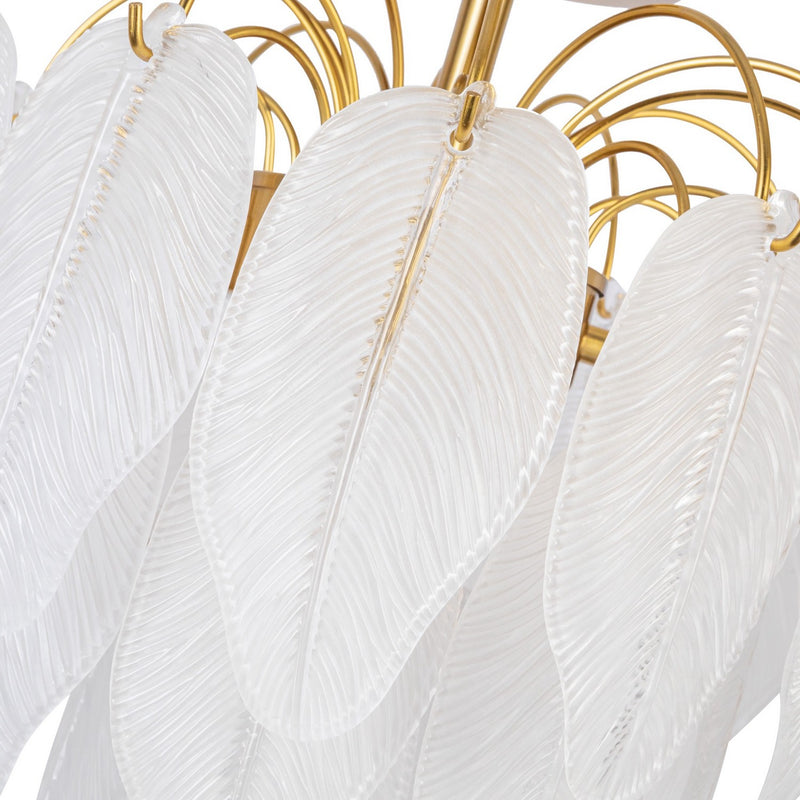 Artcraft AC11785BR Four Light Semi-Flush Mount, Brushed Brass