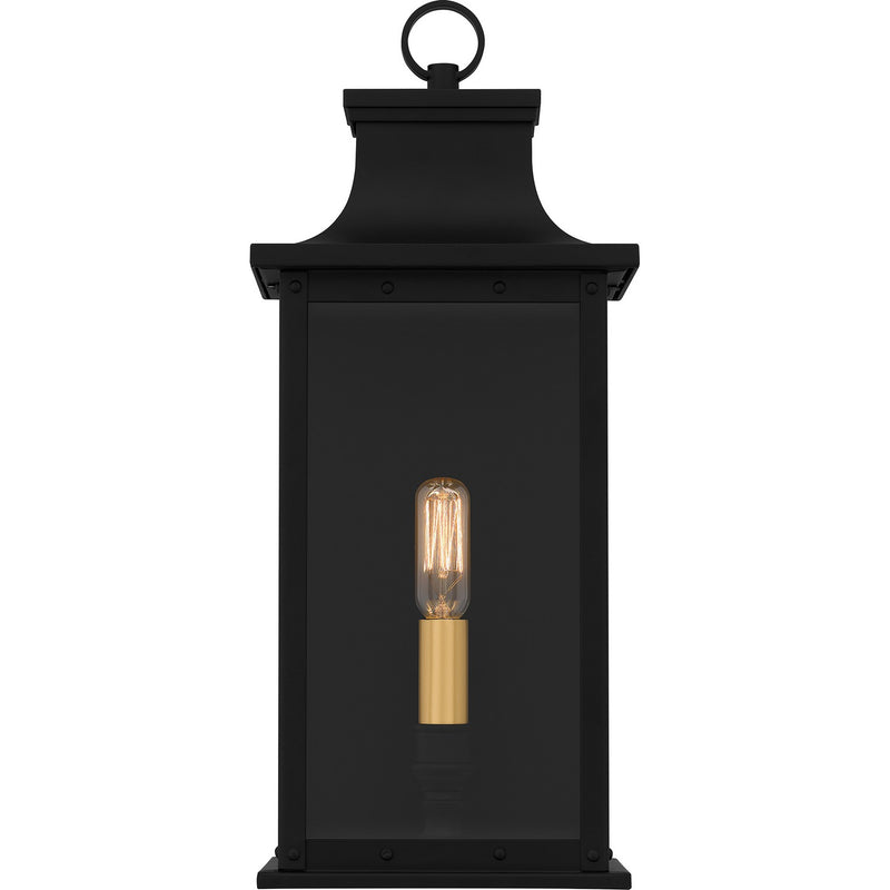 Quoizel ABY8407MBK One Light Outdoor Wall Mount, Matte Black