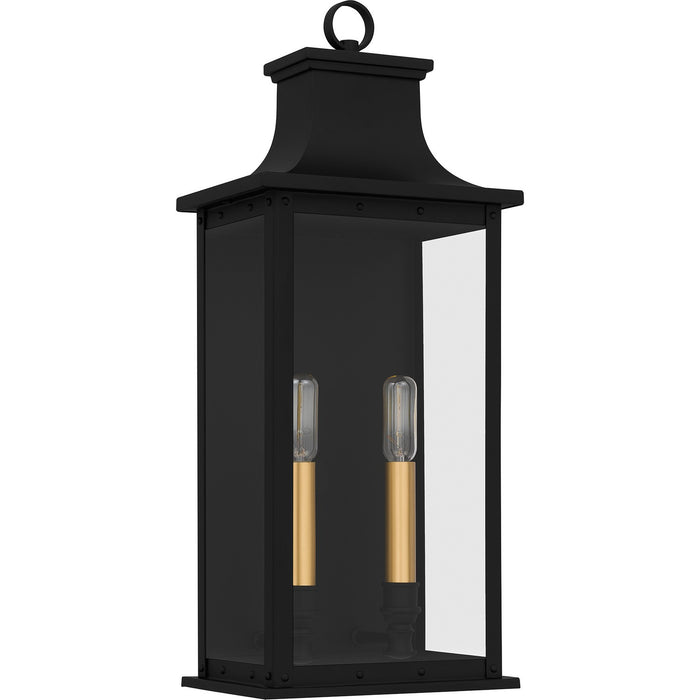 Quoizel ABY8408MBK Two Light Outdoor Wall Mount, Matte Black