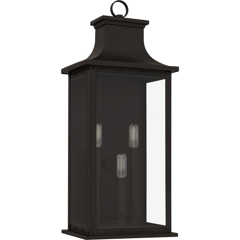 Quoizel ABY8409OZ Three Light Outdoor Wall Mount, Old Bronze
