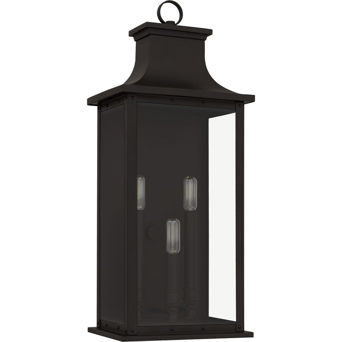 Quoizel ABY8409OZ Three Light Outdoor Wall Mount, Old Bronze