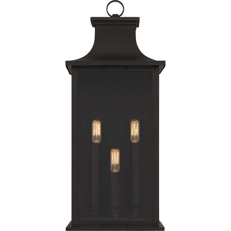 Quoizel ABY8409OZ Three Light Outdoor Wall Mount, Old Bronze