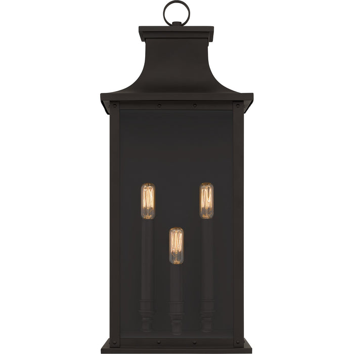 Quoizel ABY8409OZ Three Light Outdoor Wall Mount, Old Bronze