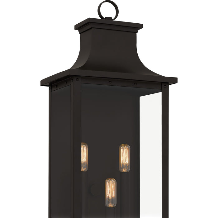 Quoizel ABY8409OZ Three Light Outdoor Wall Mount, Old Bronze