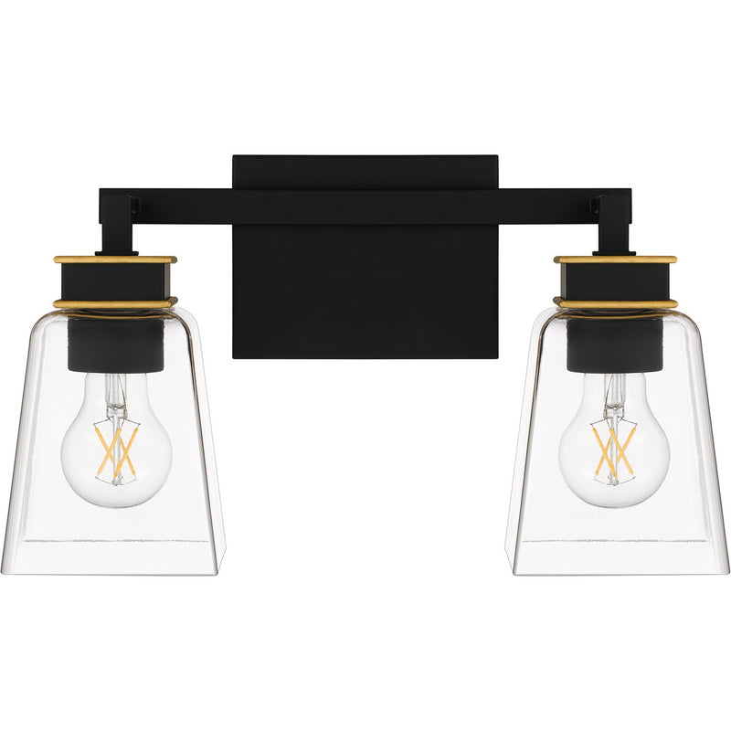 Quoizel ALY8615MBK Two Light Bath, Matte Black