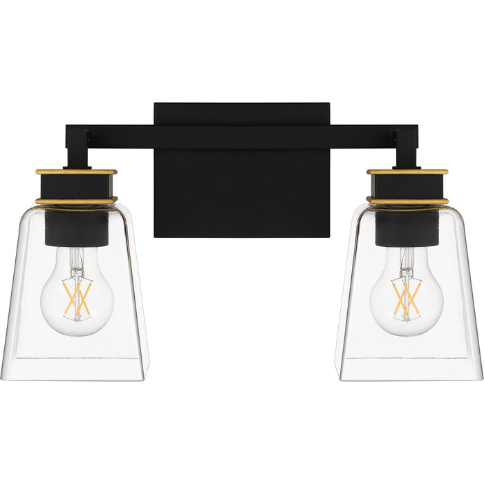 Quoizel ALY8615MBK Two Light Bath, Matte Black