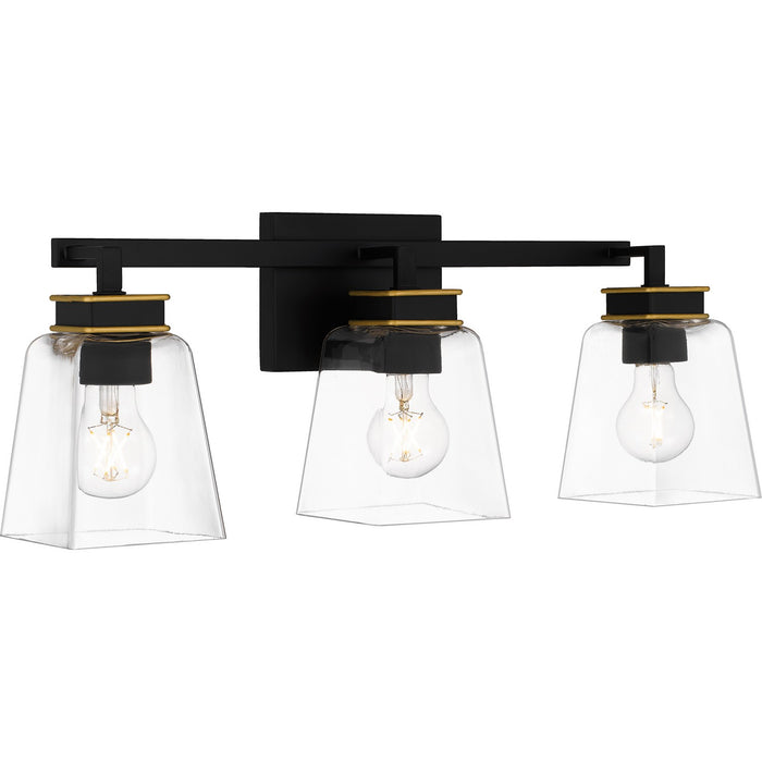 Quoizel ALY8623MBK Three Light Bath, Matte Black