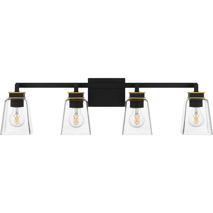 Quoizel ALY8632MBK Four Light Bath, Matte Black