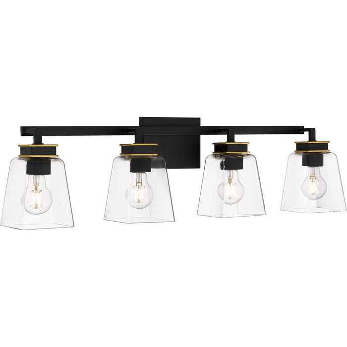 Quoizel ALY8632MBK Four Light Bath, Matte Black