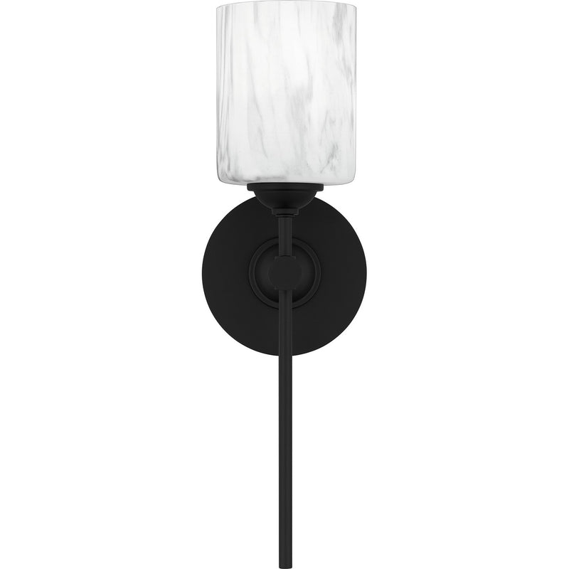 Quoizel ARI8605MBK One Light Wall Sconce, Matte Black