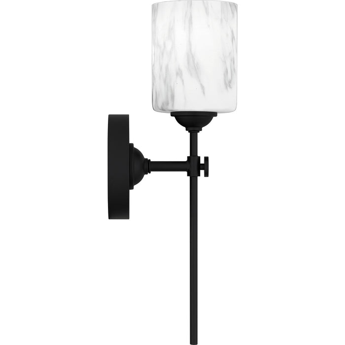 Quoizel ARI8605MBK One Light Wall Sconce, Matte Black