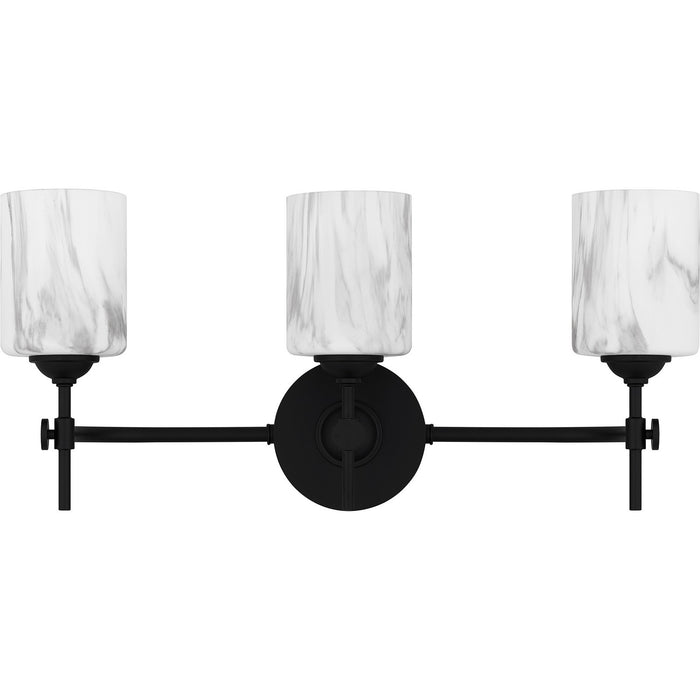 Quoizel ARI8622MBK Three Light Bath, Matte Black