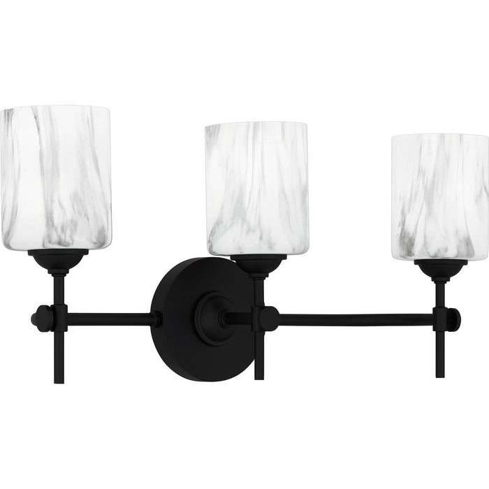 Quoizel ARI8622MBK Three Light Bath, Matte Black