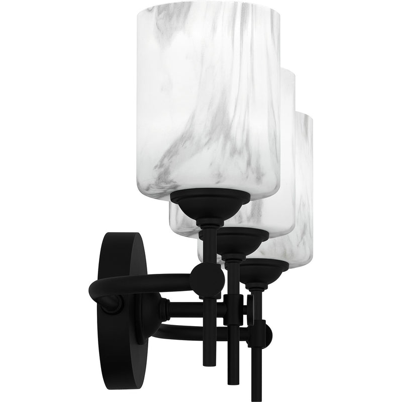Quoizel ARI8622MBK Three Light Bath, Matte Black