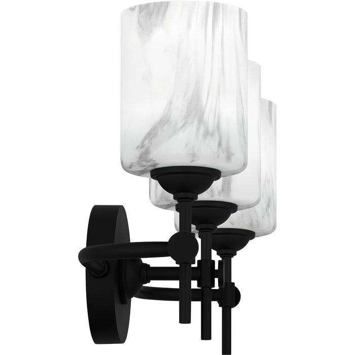 Quoizel ARI8622MBK Three Light Bath, Matte Black