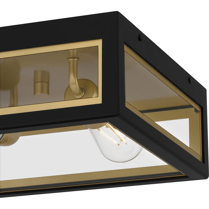 Quoizel BBN1612MBK Two Light Outdoor Flush Mount, Matte Black