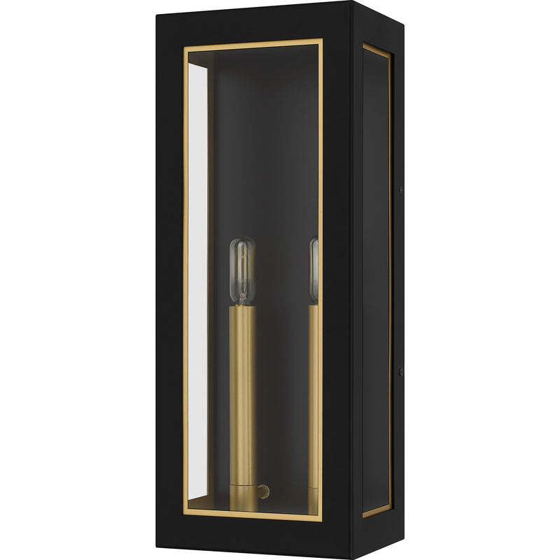 Quoizel BBN8407MBK Two Light Outdoor Wall Mount, Matte Black