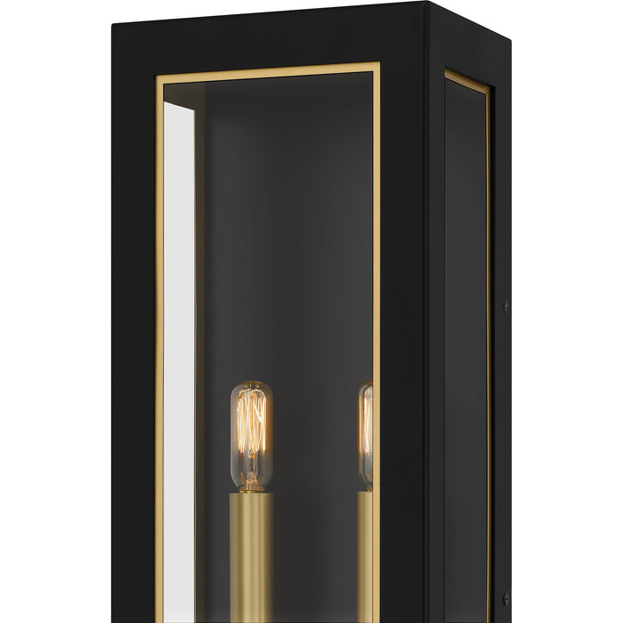 Quoizel BBN8407MBK Two Light Outdoor Wall Mount, Matte Black