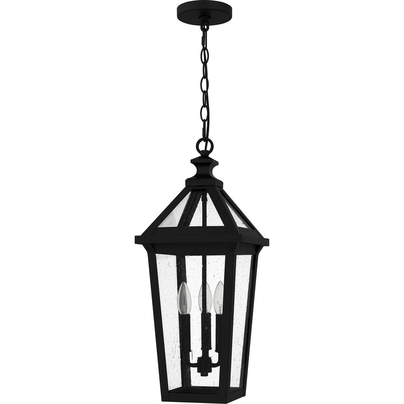 Quoizel BLV1909MBK Three Light Outdoor Hanging Lantern, Matte Black
