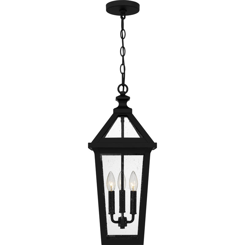 Quoizel BLV1909MBK Three Light Outdoor Hanging Lantern, Matte Black