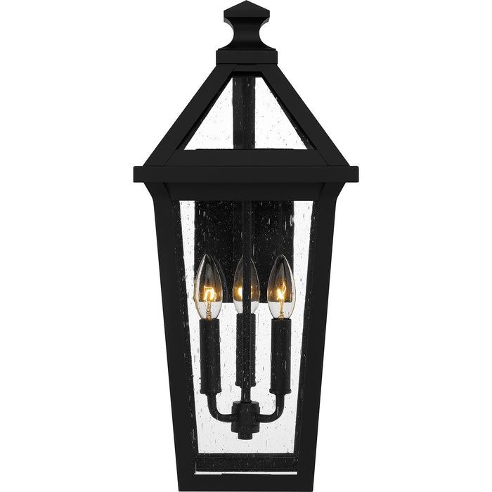Quoizel BLV8409MBK Three Light Outdoor Wall Mount, Matte Black